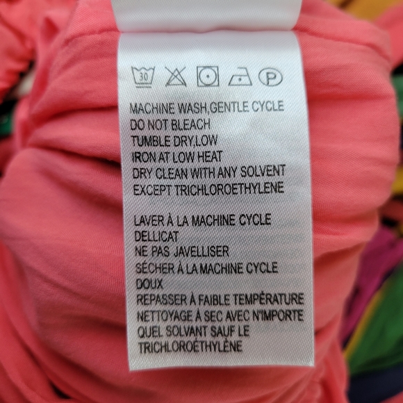 Farm Rio Strapless Striped Dress Viscose Size XS - Picture 9 of 9